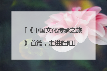 《中国文化传承之旅》首篇，走进旌阳