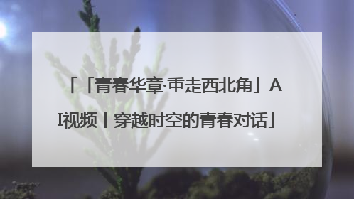 「青春华章·重走西北角」AI视频丨穿越时空的青春对话