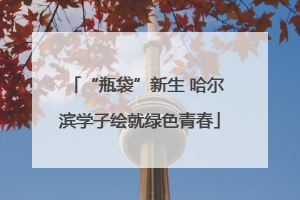 “瓶袋”新生 哈尔滨学子绘就绿色青春