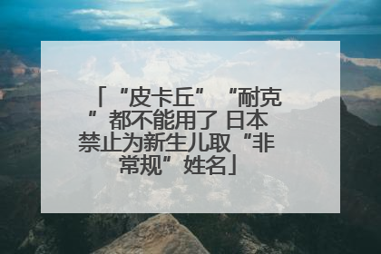 “皮卡丘”“耐克”都不能用了 日本禁止为新生儿取“非常规”姓名
