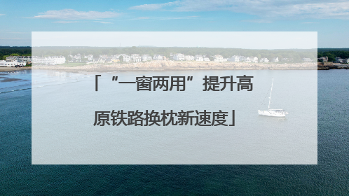 “一窗两用”提升高原铁路换枕新速度