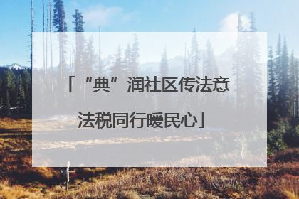 “典”润社区传法意 法税同行暖民心
