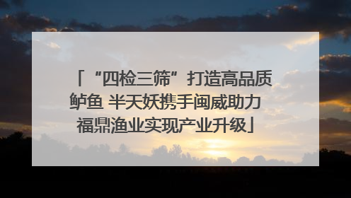 “四检三筛”打造高品质鲈鱼 半天妖携手闽威助力福鼎渔业实现产业升级