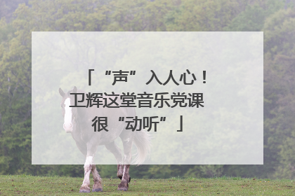 “声”入人心！卫辉这堂音乐党课很“动听”