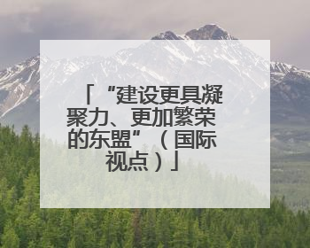 “建设更具凝聚力、更加繁荣的东盟”（国际视点）