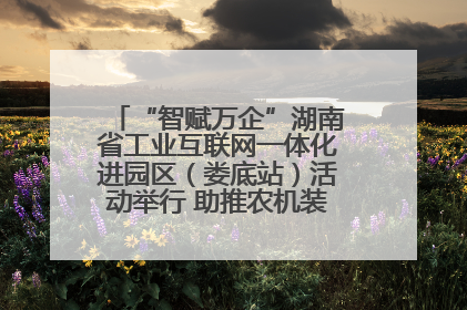 “智赋万企”湖南省工业互联网一体化进园区（娄底站）活动举行 助推农机装备产业高质量发展