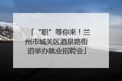 “职”等你来！兰州市城关区酒泉路街道举办就业招聘会