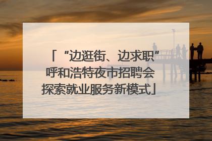 “边逛街、边求职” 呼和浩特夜市招聘会探索就业服务新模式
