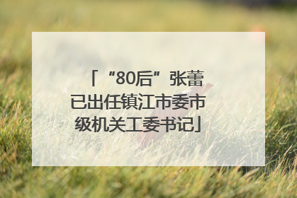 “80后”张蕾已出任镇江市委市级机关工委书记