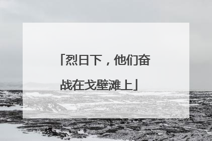烈日下，他们奋战在戈壁滩上