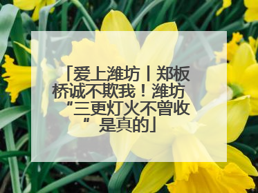 爱上潍坊丨郑板桥诚不欺我！潍坊“三更灯火不曾收”是真的