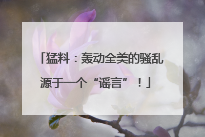 猛料：轰动全美的骚乱源于一个“谣言”！