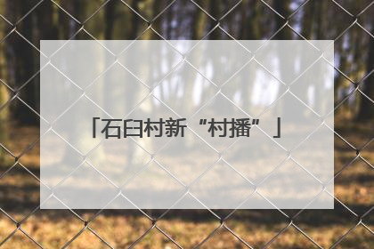 石臼村新“村播”
