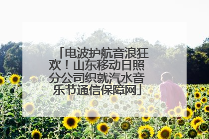 电波护航音浪狂欢！山东移动日照分公司织就汽水音乐节通信保障网