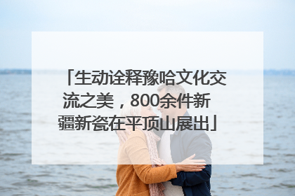 生动诠释豫哈文化交流之美，800余件新疆新瓷在平顶山展出