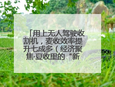 用上无人驾驶收割机，麦收效率提升七成多（经济聚焦·夏收里的“新选手”）