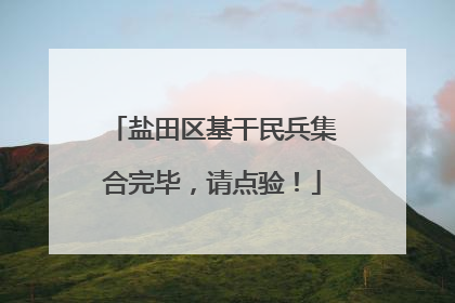 盐田区基干民兵集合完毕，请点验！