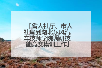 省人社厅、市人社局到湖北东风汽车技师学院调研技能竞赛集训工作