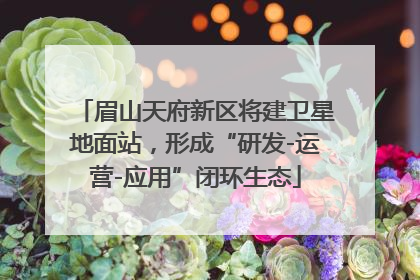 眉山天府新区将建卫星地面站，形成“研发-运营-应用”闭环生态