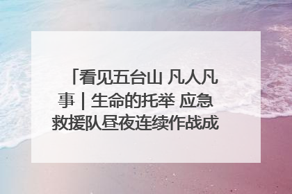 看见五台山 凡人凡事｜生命的托举 应急救援队昼夜连续作战成功救出两批被困游客