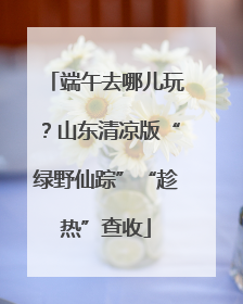 端午去哪儿玩？山东清凉版“绿野仙踪”“趁热”查收