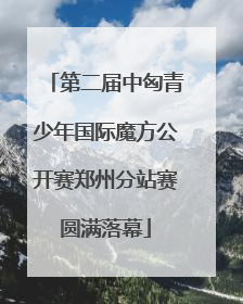 第二届中匈青少年国际魔方公开赛郑州分站赛圆满落幕