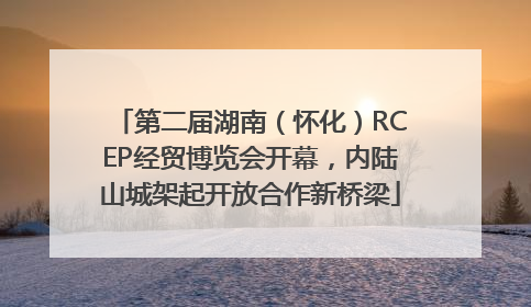 第二届湖南（怀化）RCEP经贸博览会开幕，内陆山城架起开放合作新桥梁