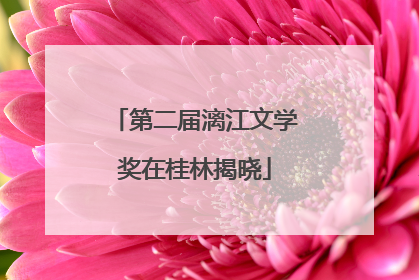 第二届漓江文学奖在桂林揭晓