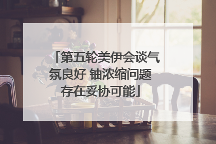 第五轮美伊会谈气氛良好 铀浓缩问题存在妥协可能