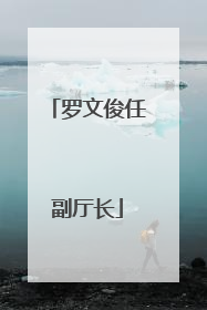 罗文俊任副厅长