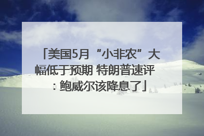 美国5月“小非农”大幅低于预期 特朗普速评：鲍威尔该降息了