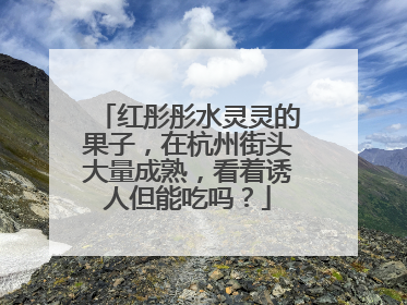 红彤彤水灵灵的果子，在杭州街头大量成熟，看着诱人但能吃吗？
