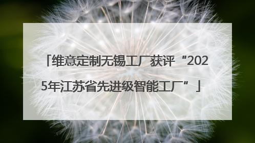 维意定制无锡工厂获评“2025年江苏省先进级智能工厂”