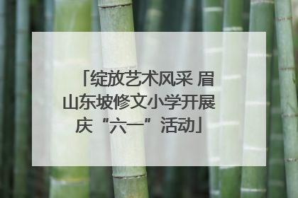 绽放艺术风采 眉山东坡修文小学开展庆“六一”活动