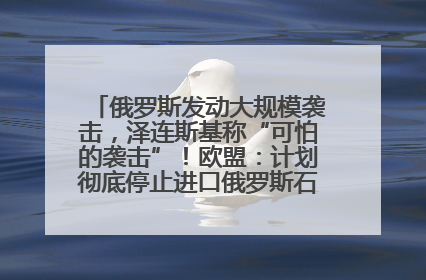 俄罗斯发动大规模袭击，泽连斯基称“可怕的袭击”！欧盟：计划彻底停止进口俄罗斯石油！油价飙涨