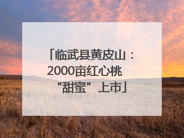 临武县黄皮山：2000亩红心桃“甜蜜”上市