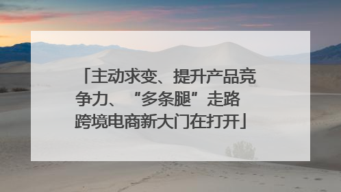 主动求变、提升产品竞争力、“多条腿”走路 跨境电商新大门在打开