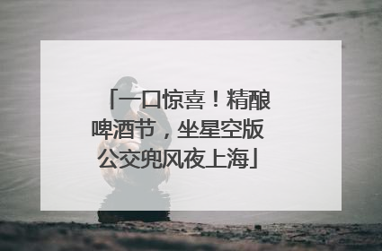 一口惊喜！精酿啤酒节，坐星空版公交兜风夜上海