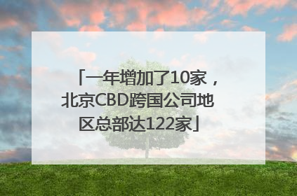 一年增加了10家，北京CBD跨国公司地区总部达122家