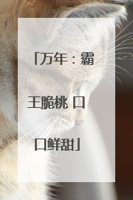 万年：霸王脆桃 口口鲜甜