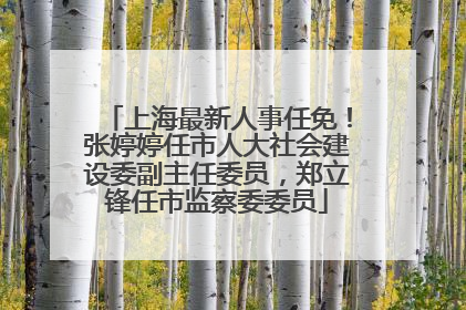 上海最新人事任免！张婷婷任市人大社会建设委副主任委员，郑立锋任市监察委委员