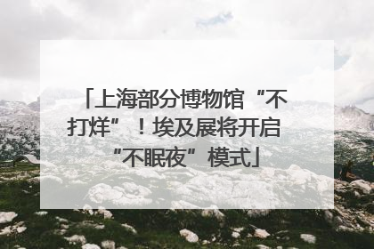 上海部分博物馆“不打烊”！埃及展将开启“不眠夜”模式