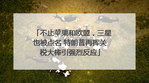 不止苹果和欧盟，三星也被点名 特朗普再挥关税大棒引强烈反应