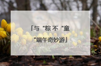 与“粽 不“童“端午奇妙游