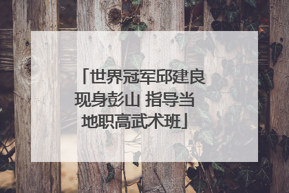 世界冠军邱建良现身彭山 指导当地职高武术班