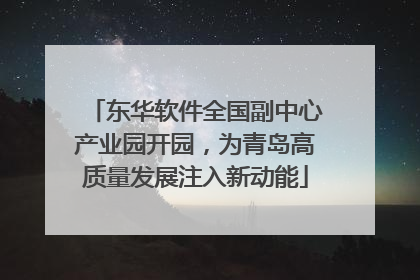 东华软件全国副中心产业园开园，为青岛高质量发展注入新动能