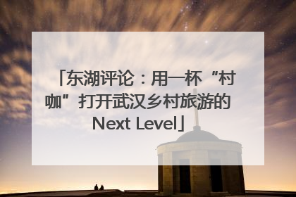 东湖评论：用一杯“村咖”打开武汉乡村旅游的Next Level