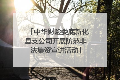 中华财险娄底新化县支公司开展防范非法集资宣讲活动
