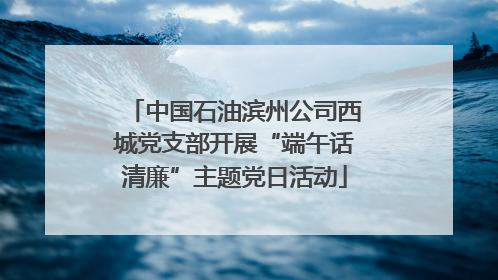 中国石油滨州公司西城党支部开展“端午话清廉”主题党日活动