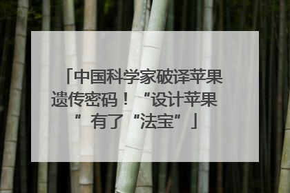 中国科学家破译苹果遗传密码！“设计苹果”有了“法宝”